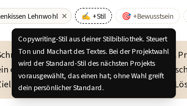 Die Maus über einem Button zeigt, was er tut